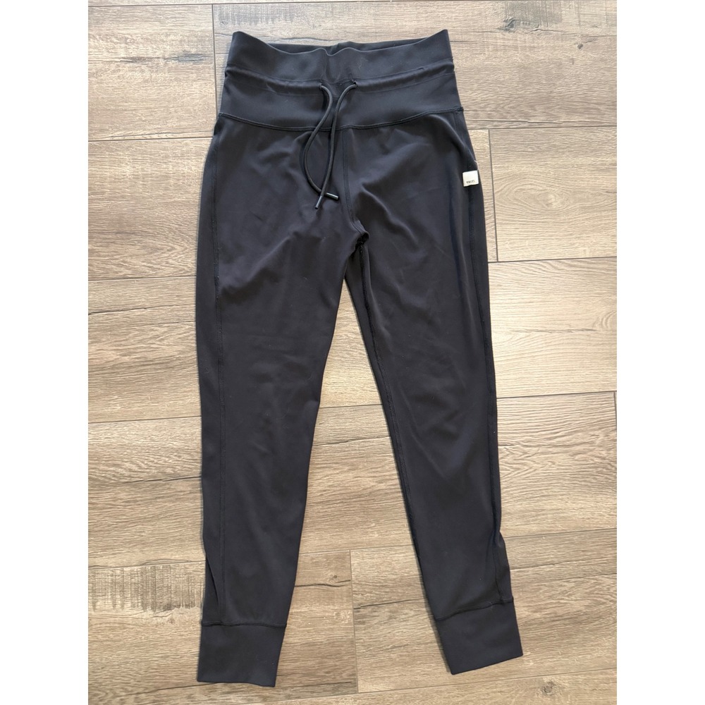 Vuori Daily Legging Black Women Activewear Pants Small Drawstring Waist READ